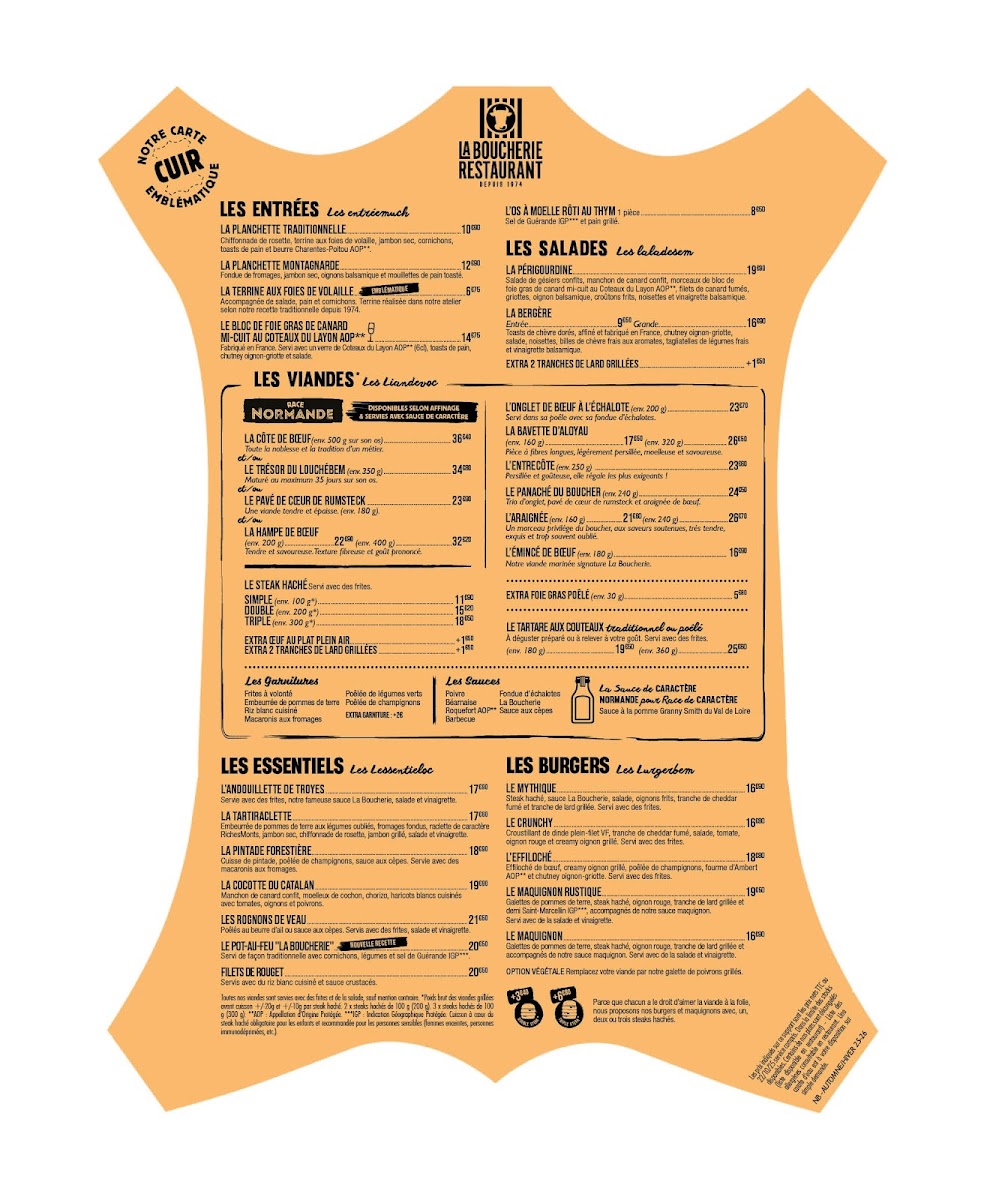 Menu Restaurant La Boucherie-1